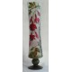 Vase avec pied, décor floral