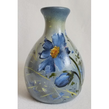 Petit vase fleur bleue