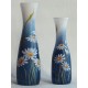 Set de 2 vases décor floral avec pâquerettes (vendus par 2 ou à l'unité)