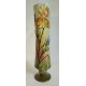 Decorative vase with embossed iris flowers