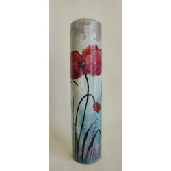 Vase décoratif coquelicots 1