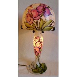 Decorative lamp with orchids