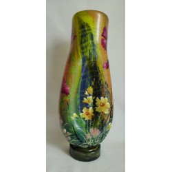 Grand vase décoratif multiforme et multicolore