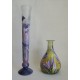 Set de 2 vases décoratifs avec fleurs mauve