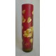 Vase décoratif cylindrique avec fleurs jaunes