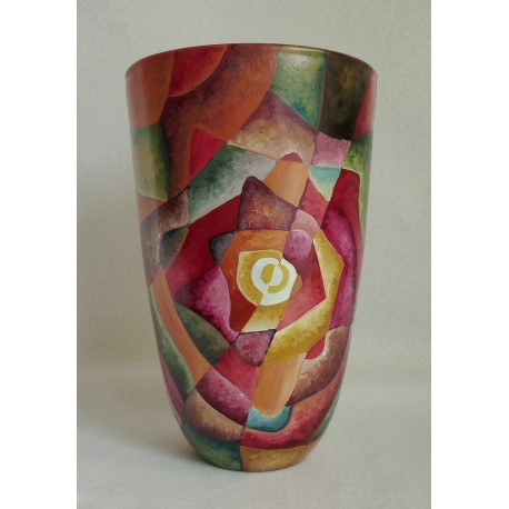 Vase décoratif à motifs géométriques 2