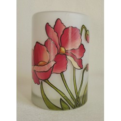 Vase décoratif fleurs stylisées