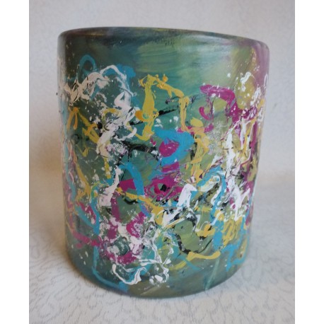 Vase décoratif multicolore