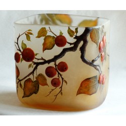 Decorative vase with embossed wild berries