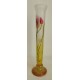 Vase décoratif solifleur fleurs rouges 