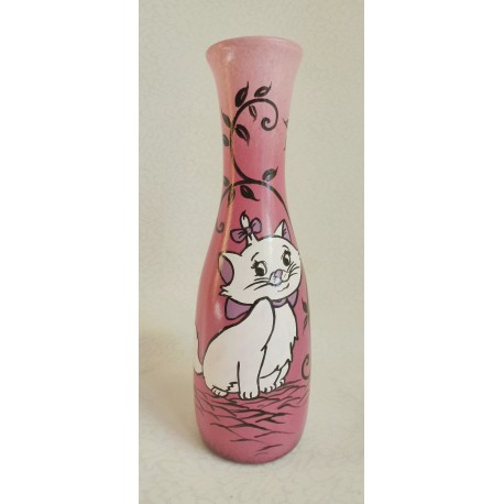 Vase décoratif chat blanc