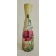 Vase décoratif coquelicots sur fond multiolore
