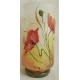 Grand vase décoratif coquelicots et signe royal